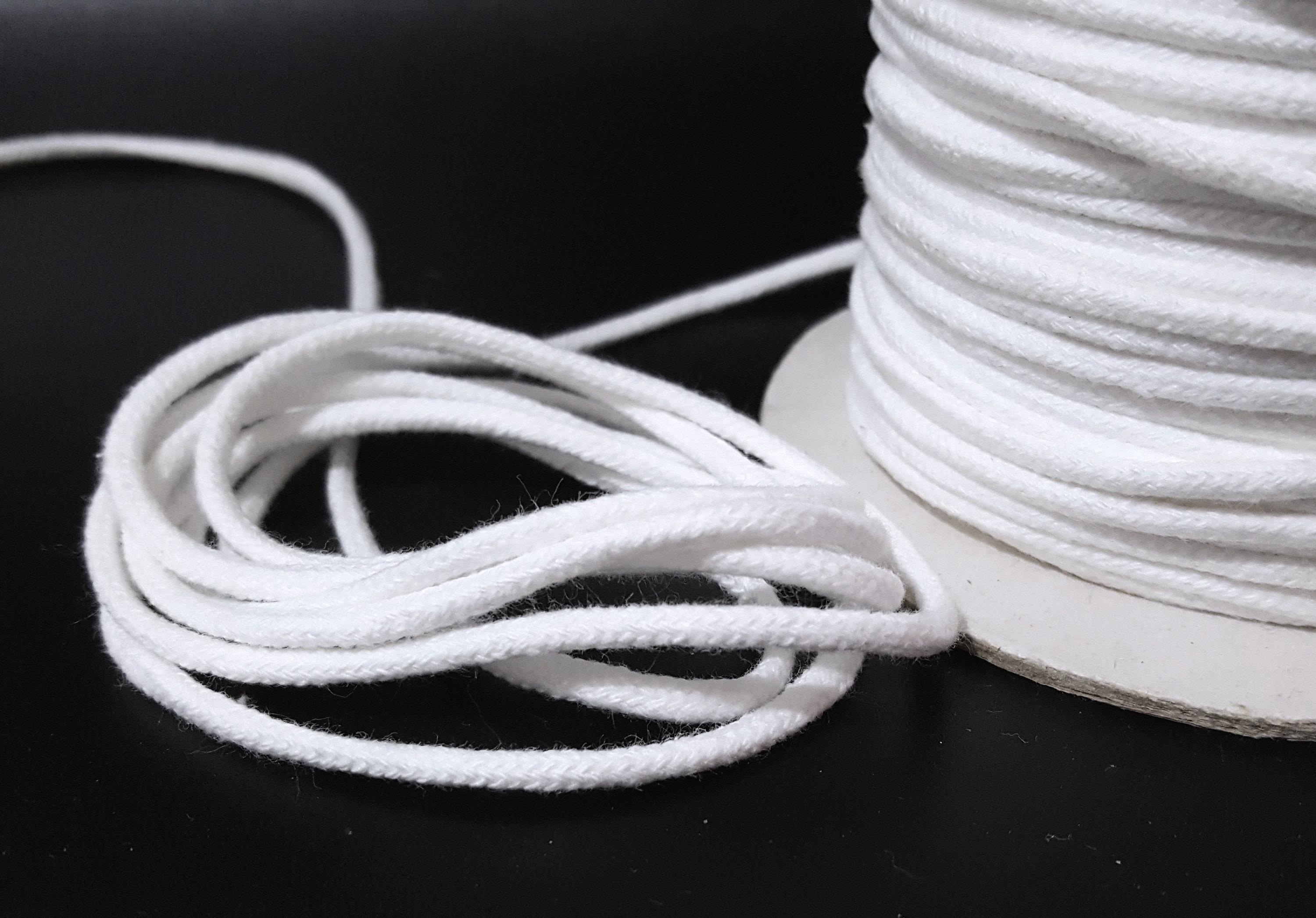 Hoodie Drawstring Cord,tipped Stoppers 100% Cotton.finest Quality Round  Rope 185cms Long.transparent Locked End Tips,no Fraying.neotrims UK 