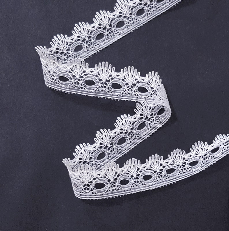 Crafts supply Doll dress No stretch L222 Approx 58 inch 16mm width 20 yds White Polyester Lace Mesh Lace 5 yds