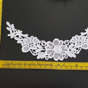 3 pcs 10 pcs Semi White / Raw White Cotton Crochet Flower Lace Patch Motif Appliques Crafts Supply Sew on Front Panel or Back Panel A268 image 5
