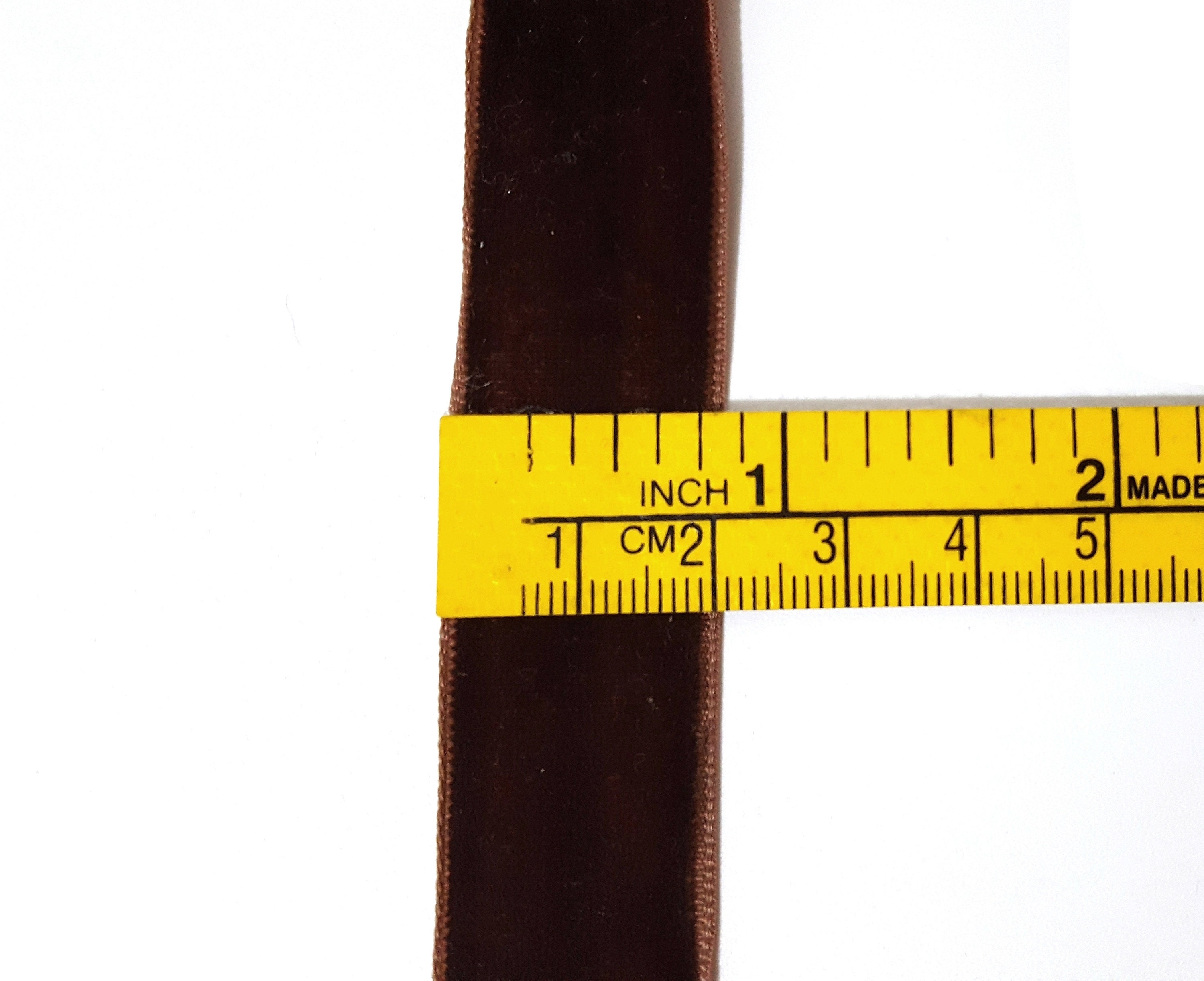 36mm Imported Velvet Ribbon - Dark Brown