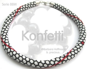 Pattern for bead crochet necklace "Konfetti"