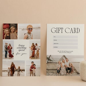 Photography Gift Card Canva Template, Photography Session Gift Certification Canva Template, Photo Session Gift Voucher Photoshop Template