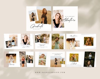 Senior Album Template, Photography Template, Graduation Photo Book Template, Album Photoshop Template - AL021