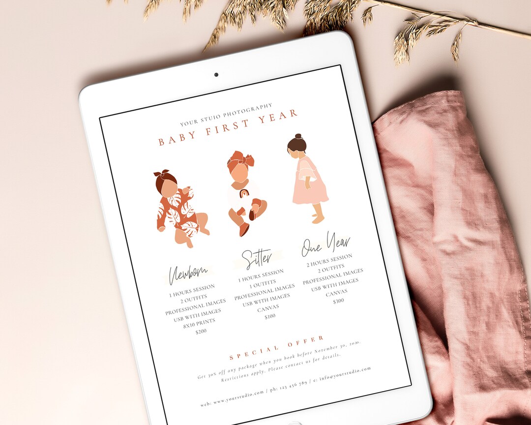 Baby's First Year Photography Package Baby Milestones Etsy