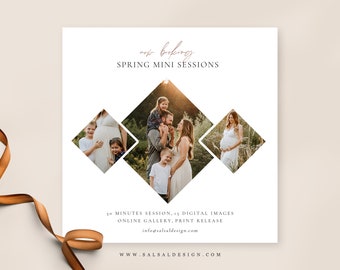 Spring Mini Session Template, Minis Session Template ,Photography Mini Session,  - Creative minio073