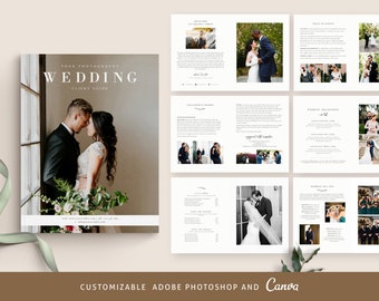 Wedding Marketing Magazine Canva and Photoshop Template,Photographer Client Guide, Magazine Canva Template,Outfit tips, Price Guide Template