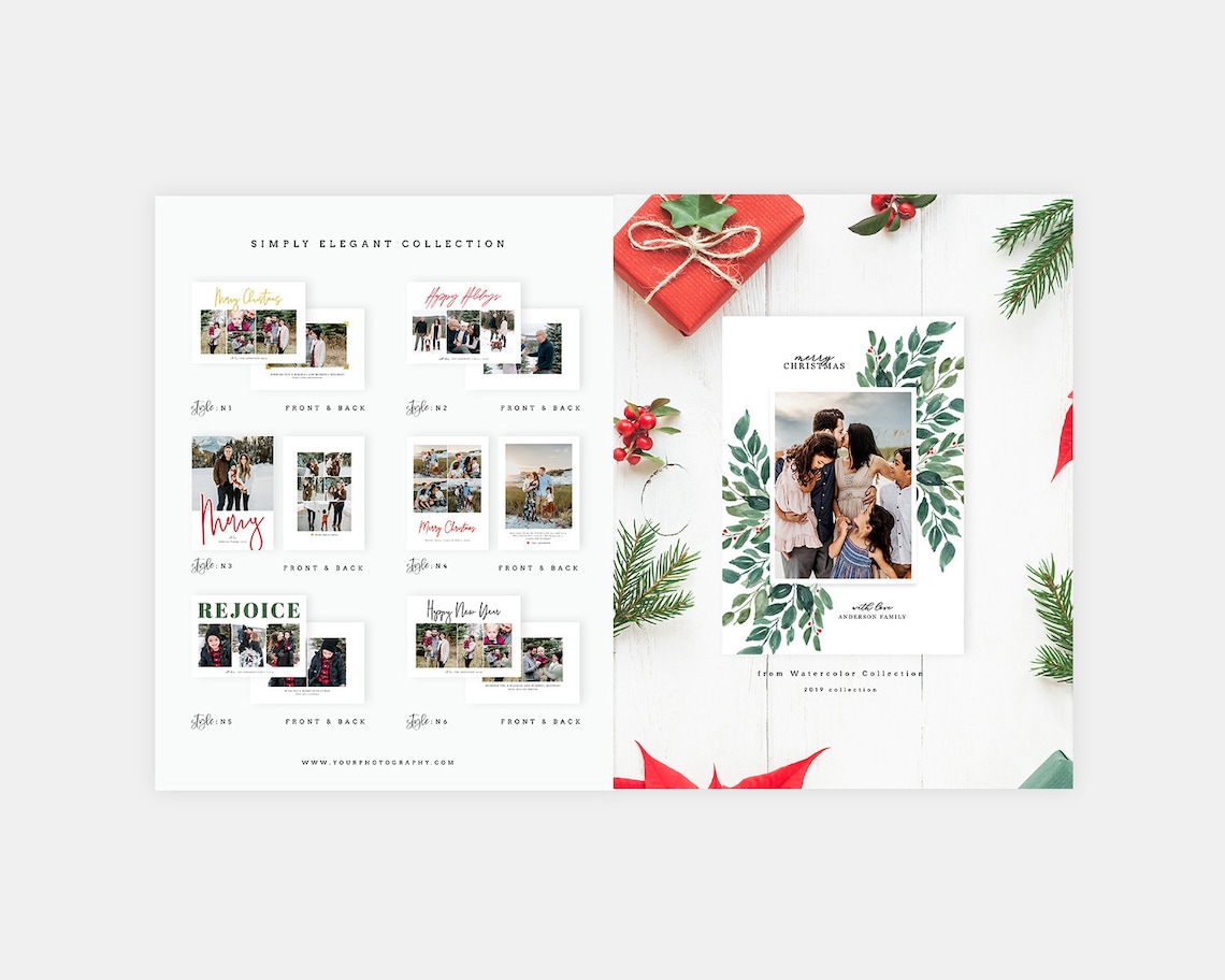 Christmas Card Catalog Template Catalog Photoshop Template - Etsy