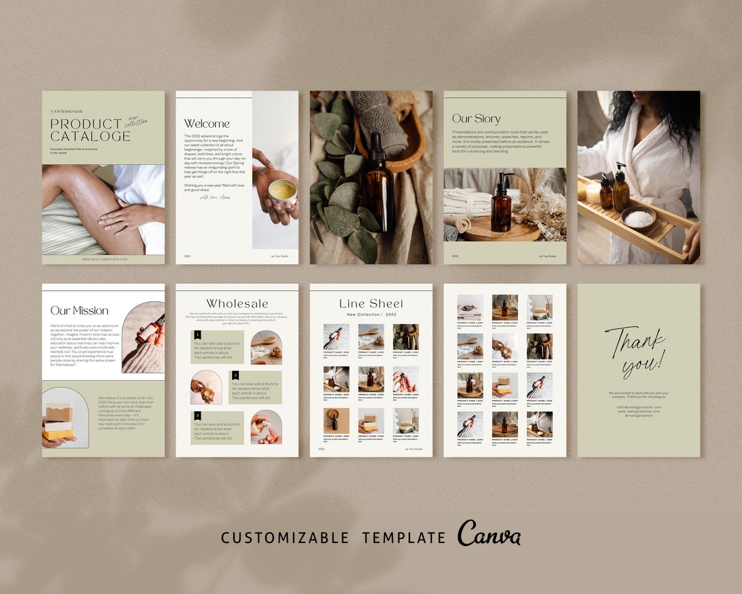 Canva Product Catalogue And Line Sheet Template Editable Product 
