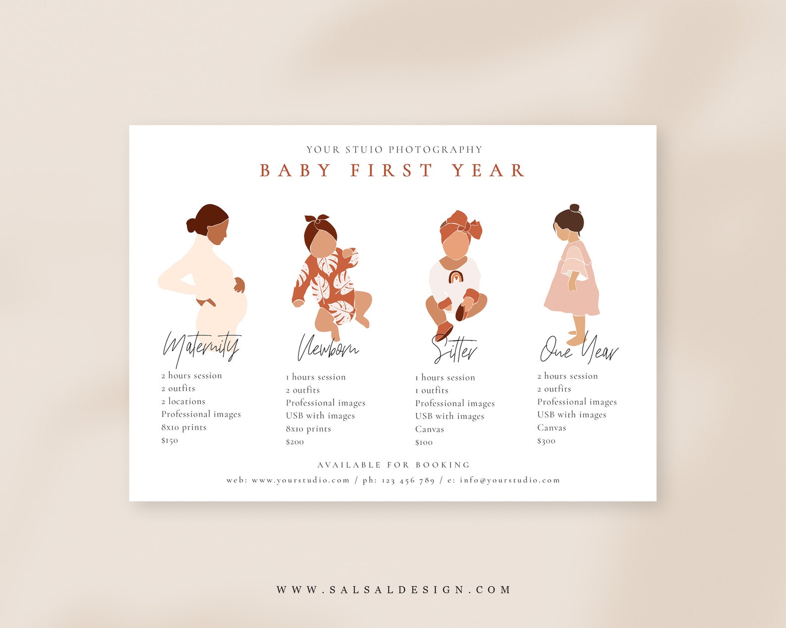 Baby's First Year Photography Package Baby Milestones Etsy