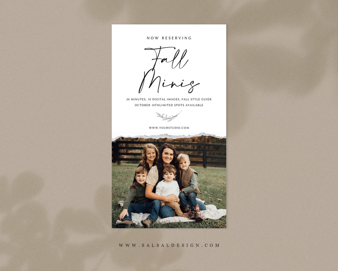 Fall Minis Instagram Post & Story Template Fall Mini Session - Etsy