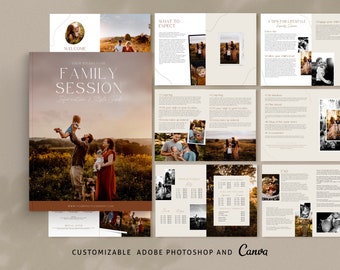 Editable Style Guide Canva Template, Photography What to Wear, Family Session Checklist, Photoshop Family Styling Guide