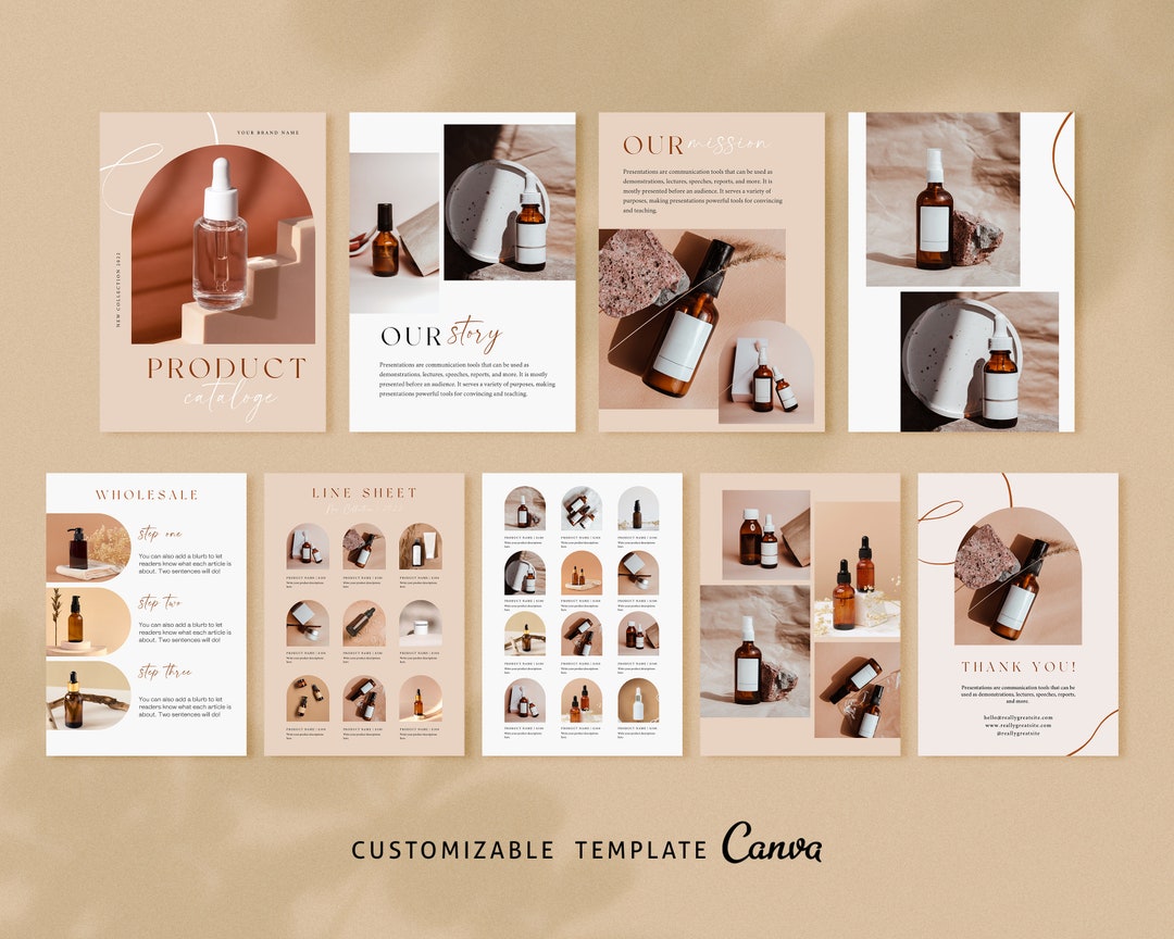 Product Catalogue and Line Sheet Canva Template, Product Catalogs