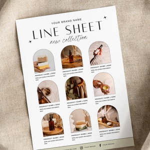 Canva-sjabloon voor regelbladen, productcatalogi, productverkoopblad, Canva-sjabloon, bewerkbaar regelblad - LS008