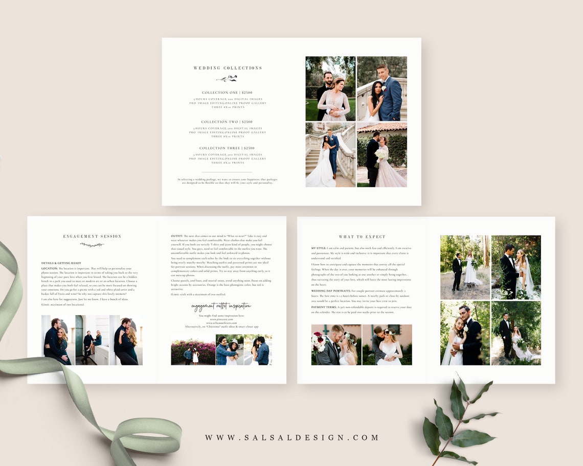 Wedding Marketing Magazine Canva  and Photoshop Template Etsy