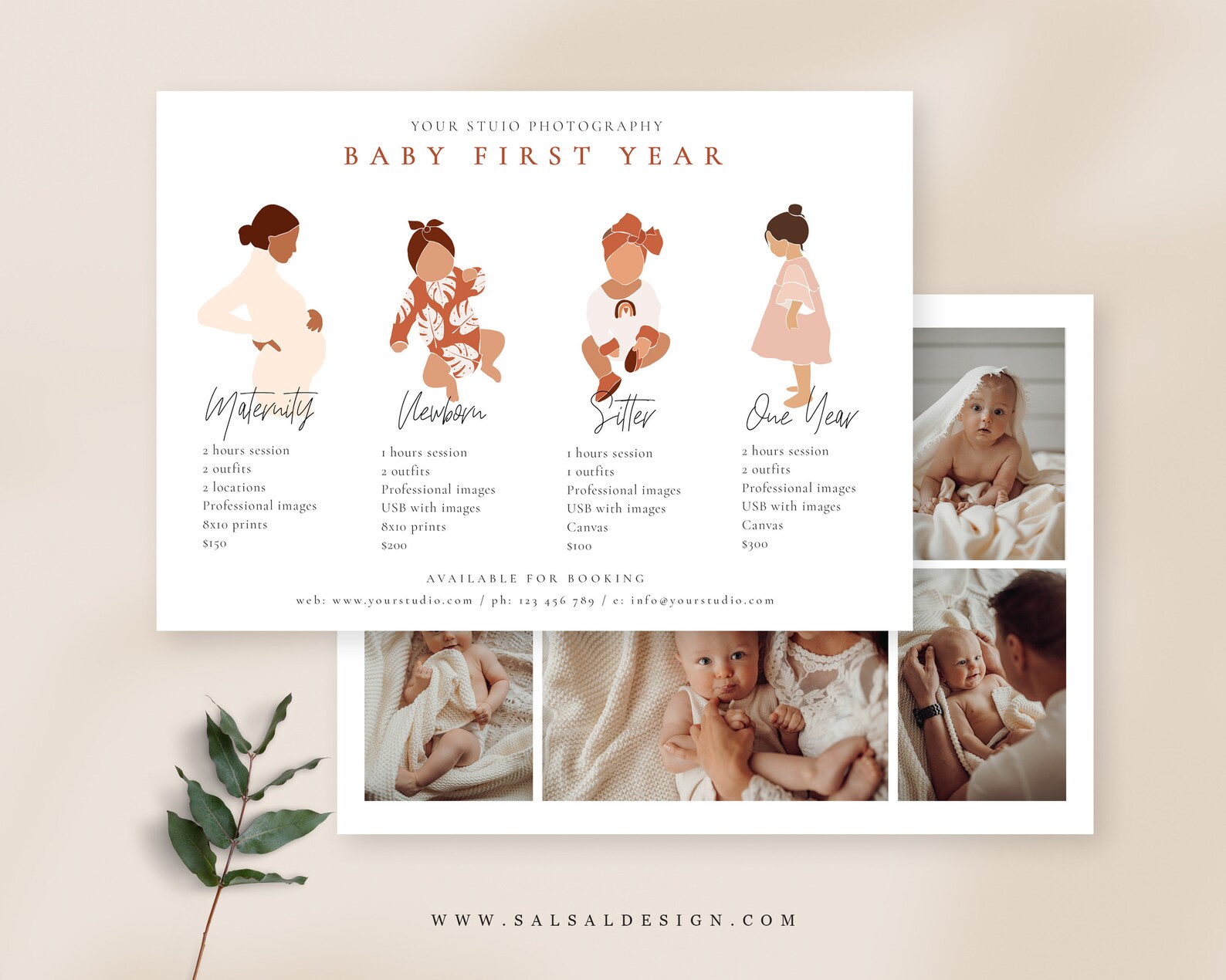 Baby's First Year Photography Package Baby Milestones Etsy