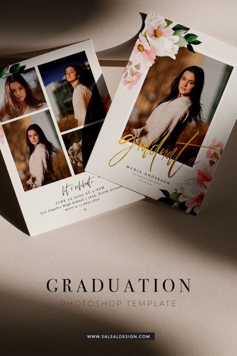 Graduation Announcement Card Template High School Etsy