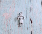 5 Kachina charms 3D silver plated pewter - Kachina pendants, southwestern pendant, tribal charms, Pueblo pendants, Zuni charms, BX10