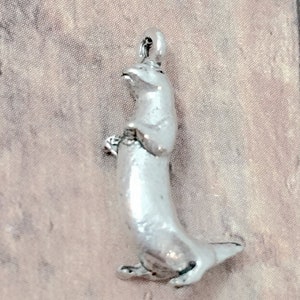 4 Otter charms 3D pewter SS6 image 3