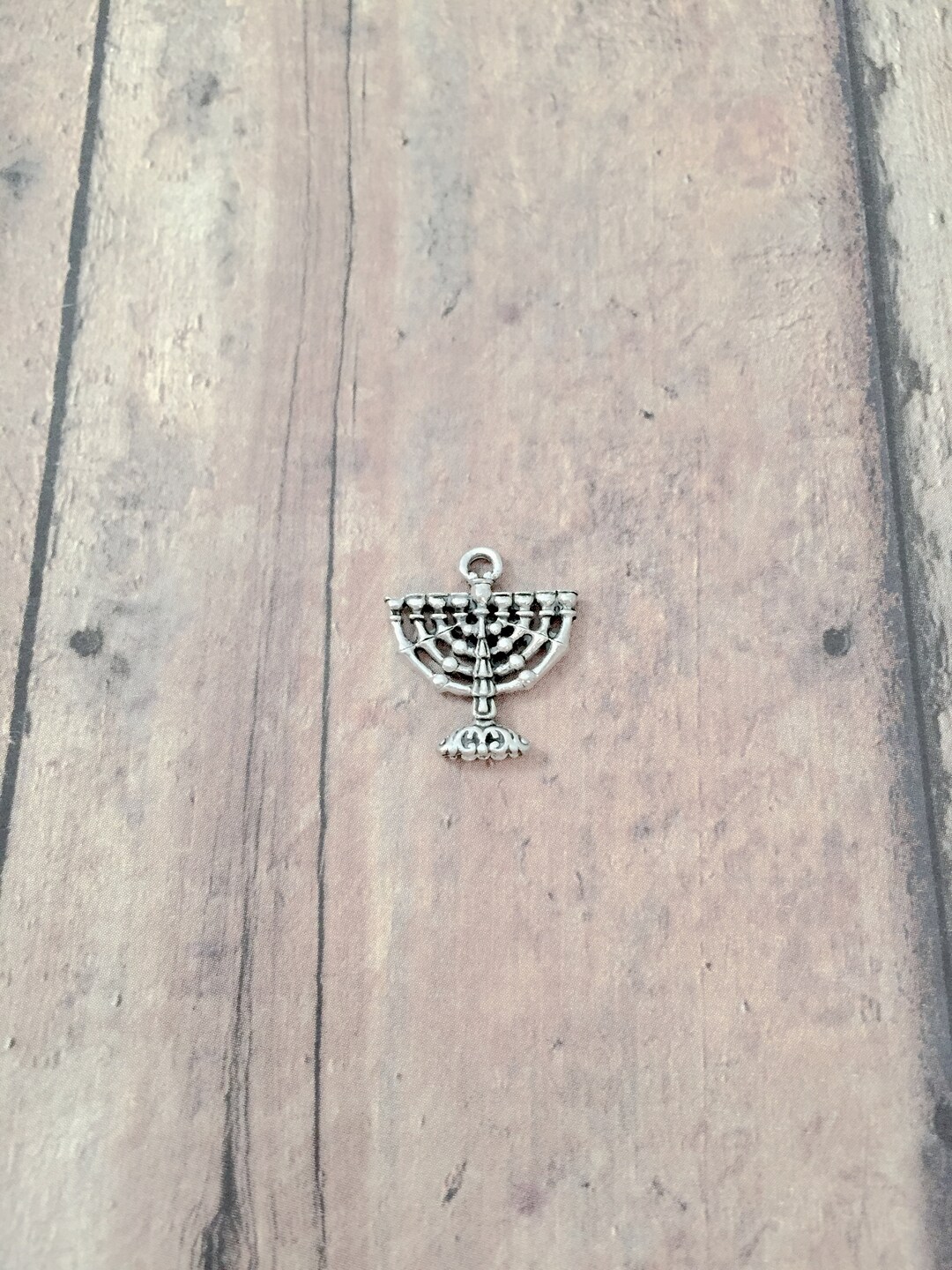 4 Menorah Charms Pewter 3D U12 Etsy