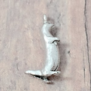 4 Otter charms 3D pewter SS6 image 4