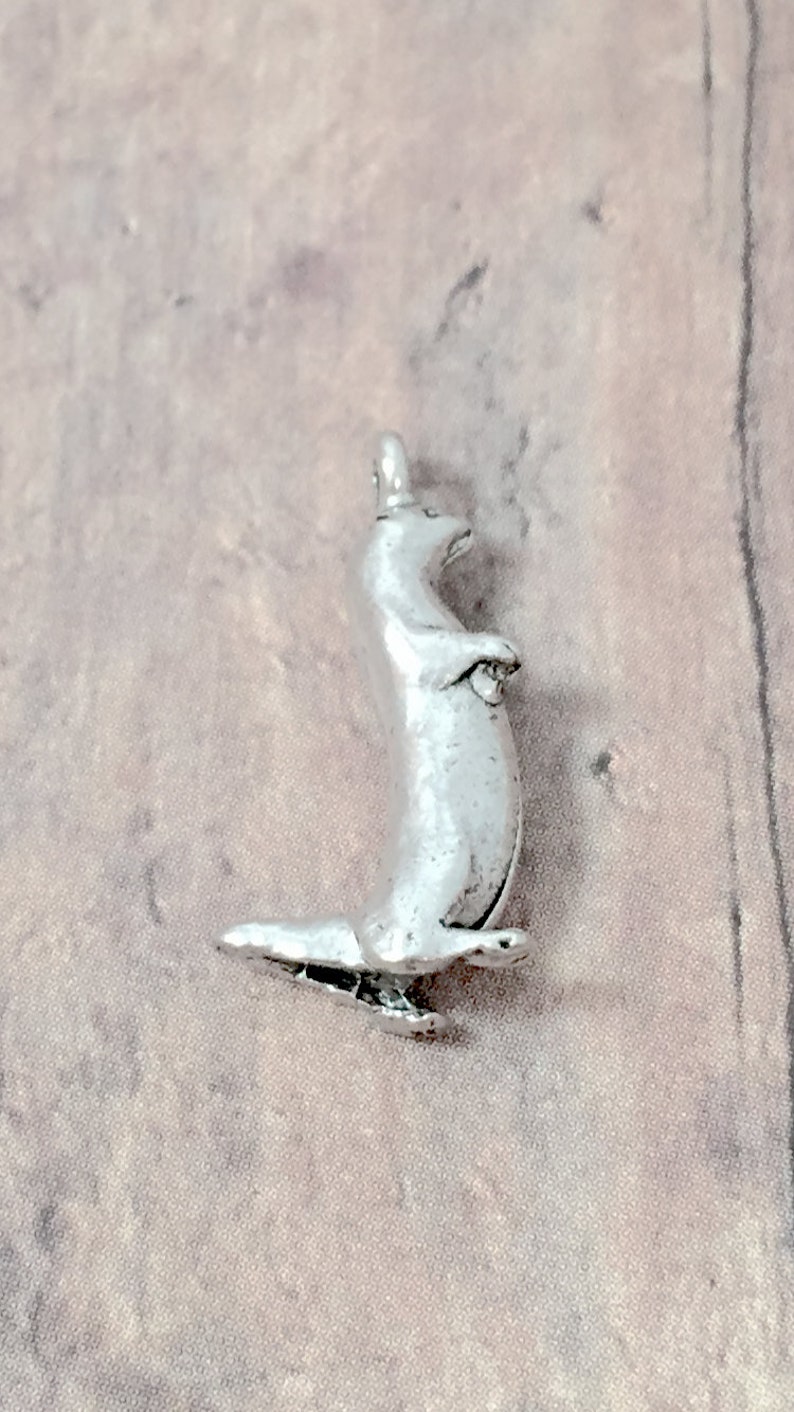 4 Otter charms 3D pewter SS6 image 4