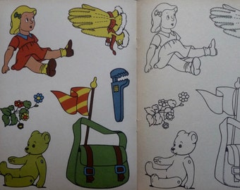 Mulder 1950s vintage coloring book