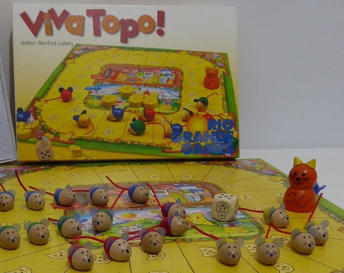 Viva Topo jeu de société. Jeu d'enfant à partir de quatre ans. Jeu tactique autour du fromage pour 2 à 4 enfants.