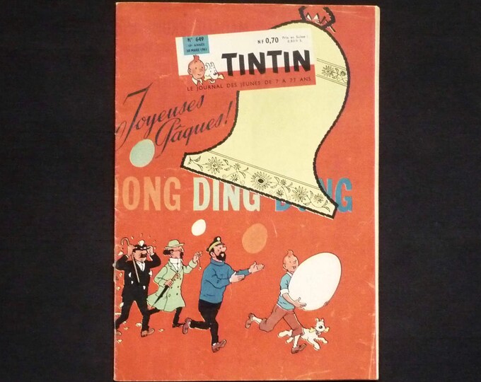 Tintin Journal. Hergé. French edition. 13th year. March 30, 1961. No. 649. Easter Special. Easter eggs. Heroes parade.