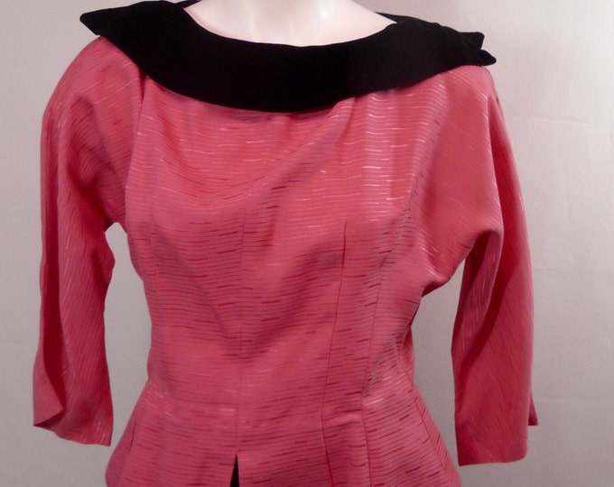 Schiarapelli style pink vintage fushia top