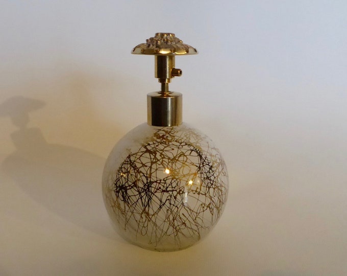 Vintage perfume spray. Pressure atomizer. Pump perfumer. 50-60s. Glass. Brass. Space age perfumer. Glamour perfume