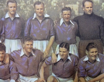 Sc Anderlecht. Belgian Champion 1950-51. Division of Honor. Aiglon Chocolate Club. Fifties Football. Football Photogravure. Soccer