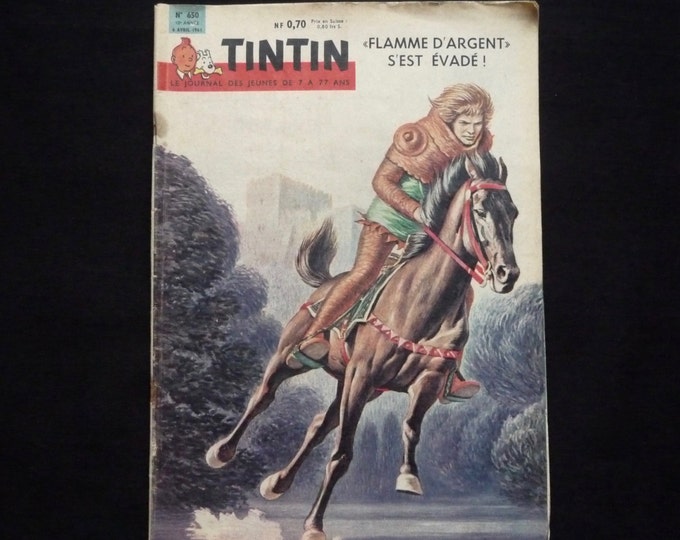 Journal Tintin. Hergé. 13è année n.650. 6 avril 1961. Édition Française. Couverture Cuvelier. Moyen-âge.