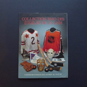 Collection ESSO des étoiles de la LNH. 53 joueurs étoiles des années 60, 70 et 80. Guy Lafleur. Wayne Gretzky. Mario Lemieux. Sport vintage.