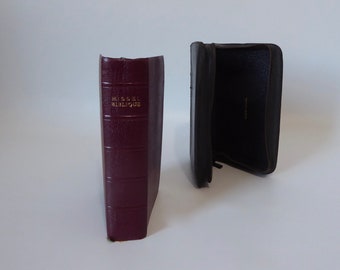Everyday Bible Missal with black leather case. Tardy Editions. 1957. Evening missal and ritual. Vintage prayer book.