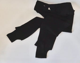 Black stirrup ski pants. Vintage White Stag. 1960s