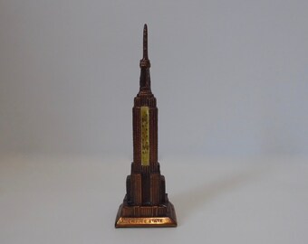 Empire State Building souvenir trinket. 1960. Vintage souvenir New York. Thermometer missing!