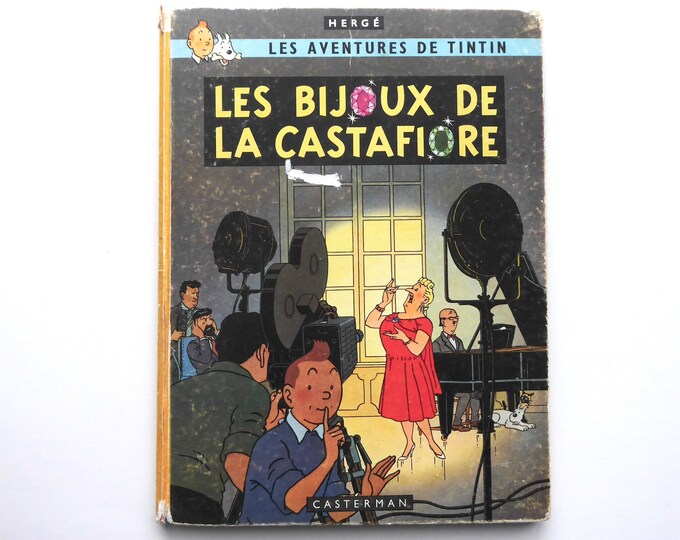 Tintin. EO 1963. The jewels of Castafiore. Tintin 1st edition. Vintage comic. Hergé comic strip.