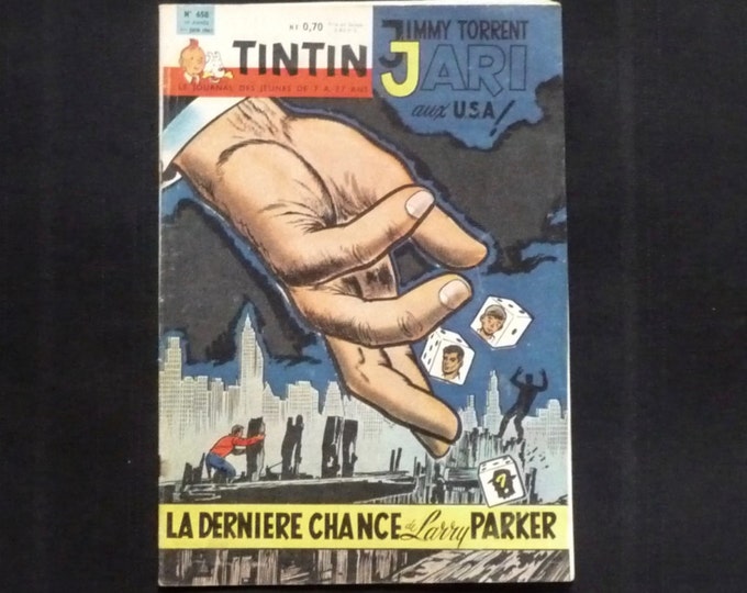 Tintin Journal. French edition. 13th year. June 1, 1961. No. 658. Dice games. USA. Car racing. Ramses II. Mutiny on the Bounty. Gambler