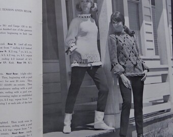 Sixties Knitting Magazine. Lively-Knits by Lady Galt. Vol. 34. 1966. Mondrian Pattern. Knitting Patterns and Models. Knitting. Sixties Fashion.