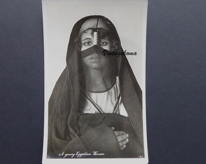 Lehnert & Landrock. Vintage photo. Postcard. A young Egyptian woman. 1930s.