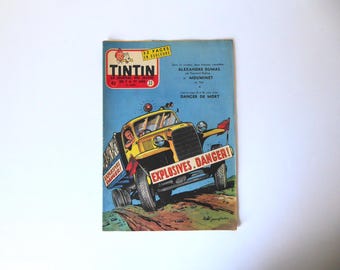 Tintin magazine. 1957. Belgian edition. 12th year. No. 33. August 14, 1957. Coke en stock. Vintage comic.
