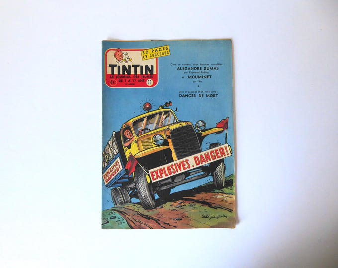 Tintin magazine. 1957. Belgian edition. 12th year. No. 33. August 14, 1957. Coke en stock. Vintage comic.