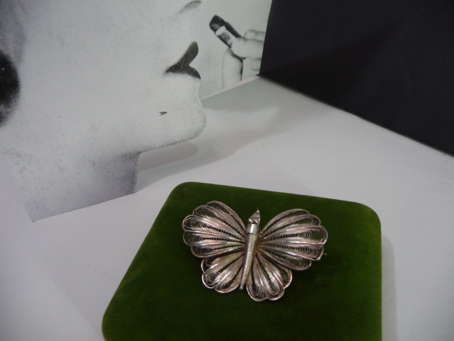 Vintage Silver Filigree Butterfly Brooch Vintage Silver Filigree Butterfly Brooch