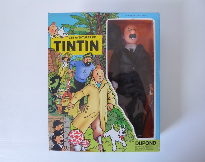 The Adventures of Tintin. Dupes the second detective. Seri figurine doll. 1985. tintin newspaper