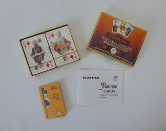 Piatnik Vienna Castles playing cards, No. 2125. 1980. Mint condition. Vintage playing cards. Bridge. Rummy. Canasta. Card game collection.