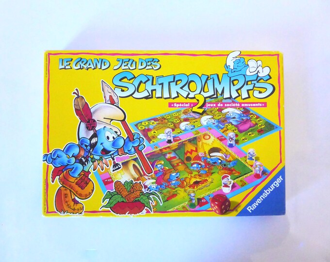 The Smurfs' Big Game. Ravensburger 1997. Vintage board game.