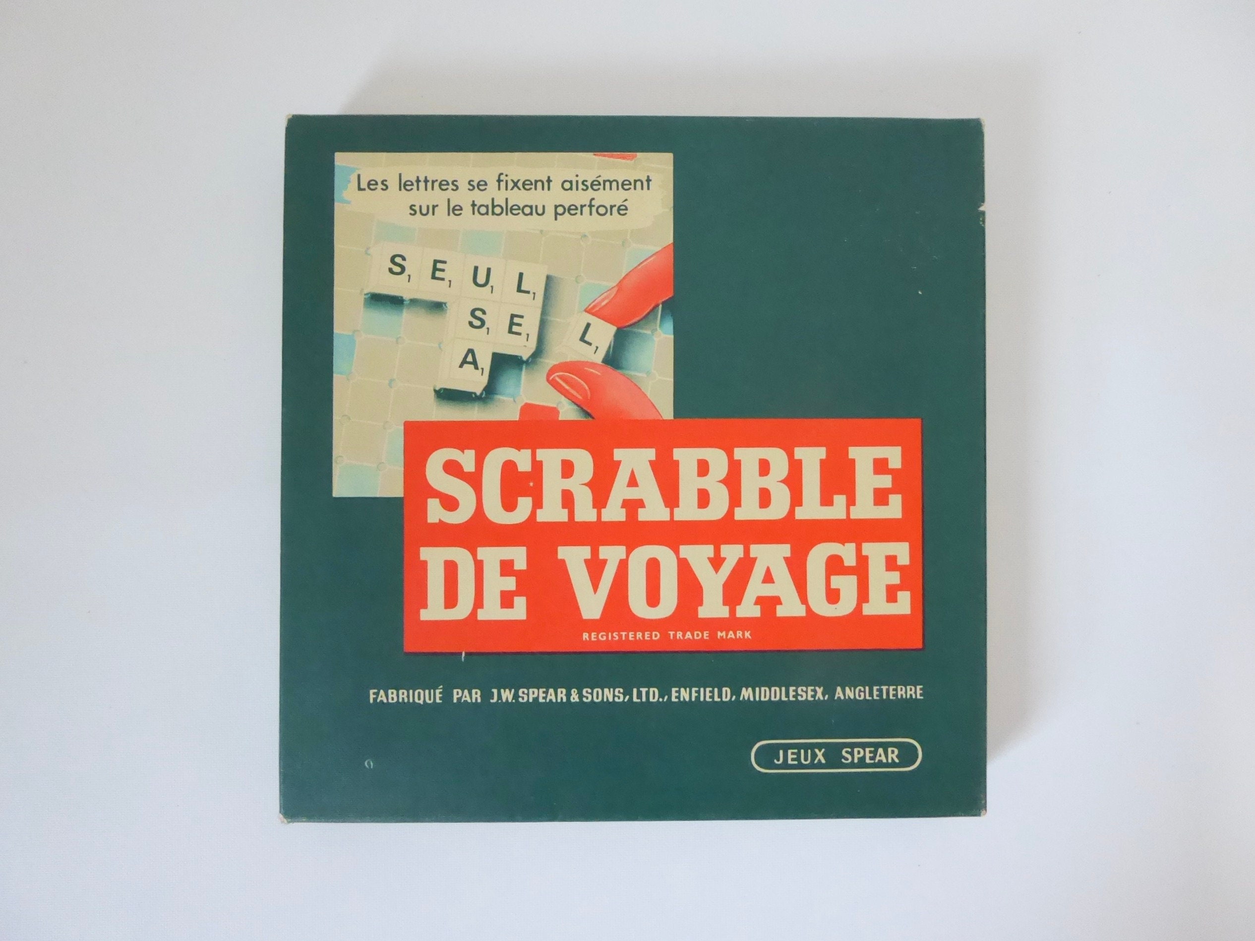 Vintage Voyage Scrabble - Travel - French Ed - Instructions, Board & Pieces  g ow