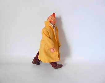 Tintin. Articulated figurine. Hergé. 23.5 cm doll. Tintin collection. 1980s