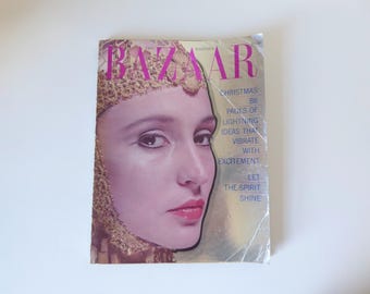 Harper's Bazaar. Dec. 1969. Hiro cover. Christmas issue.