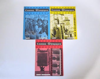 3 issues of "Let's Talk About the Olympics." 1975. Montreal Olympic Games. Vintage issue.